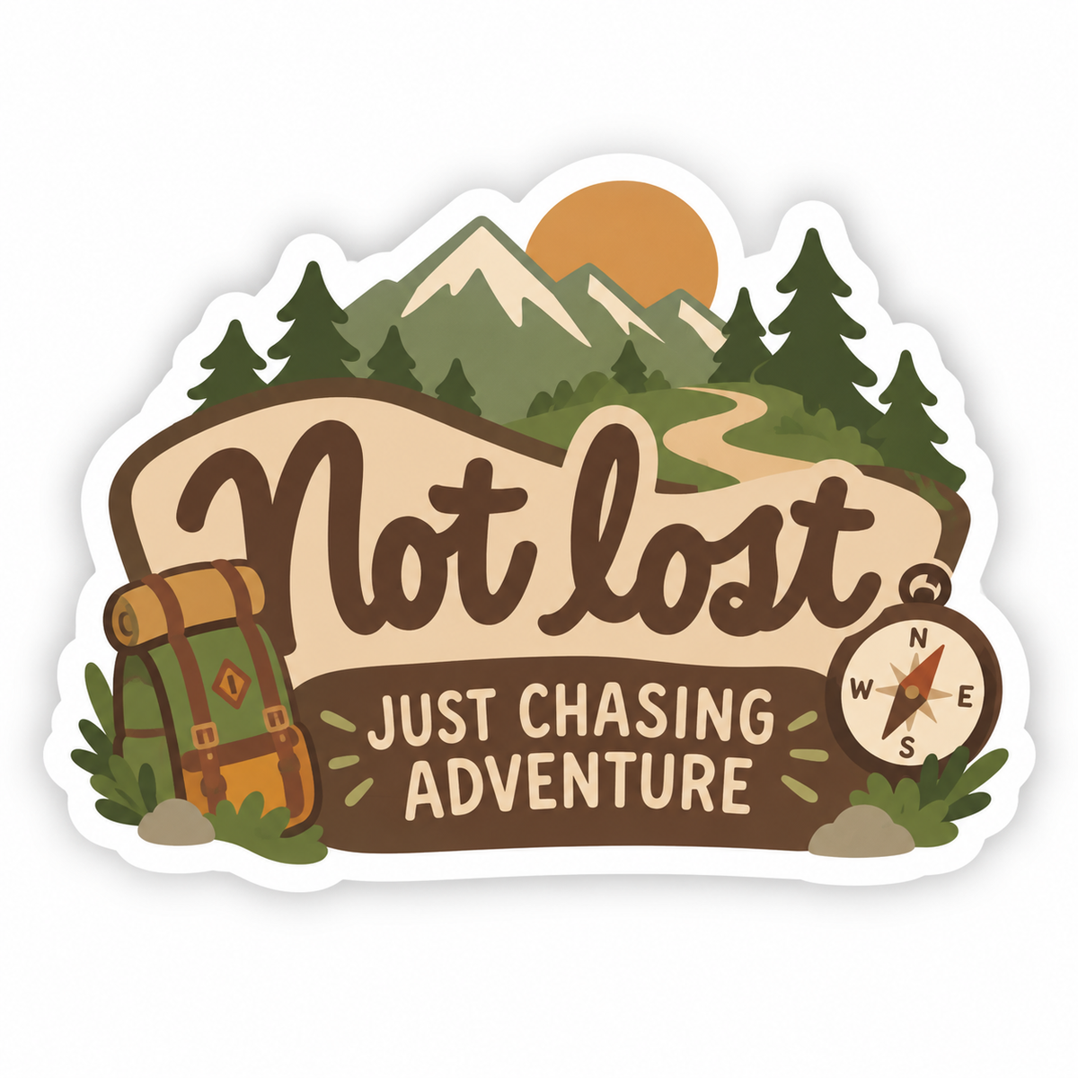 Not Lost | Hiking, Fly Fishing & Adventure Stickers