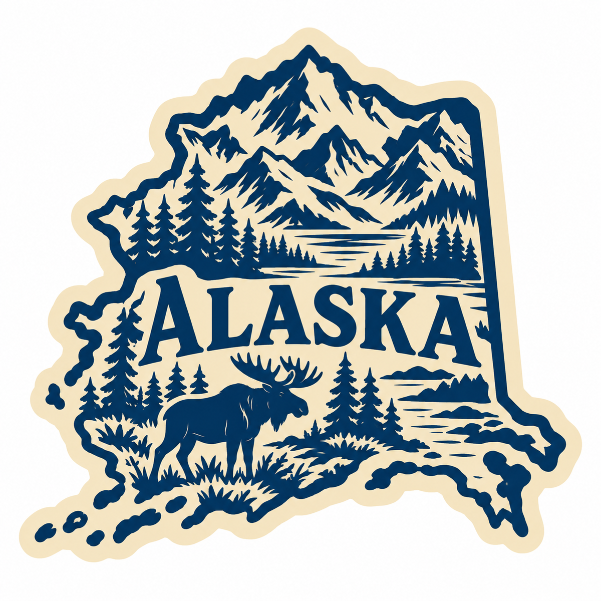 50 States Adventure Stickers | Vintage State Vinyl Decals