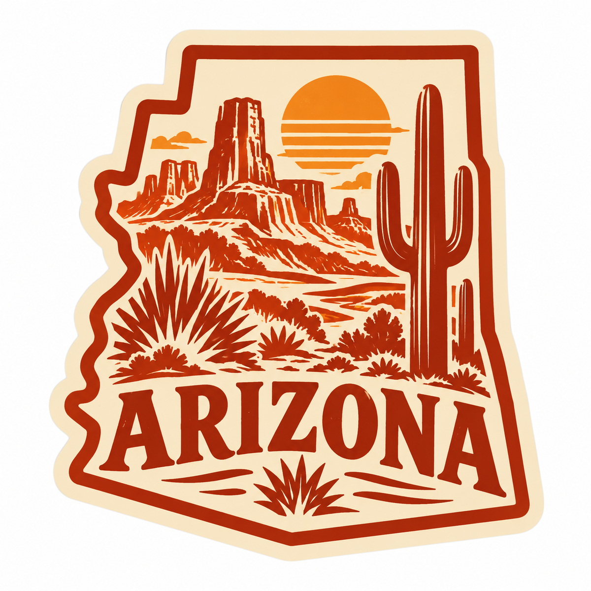 50 States Adventure Stickers | Vintage State Vinyl Decals