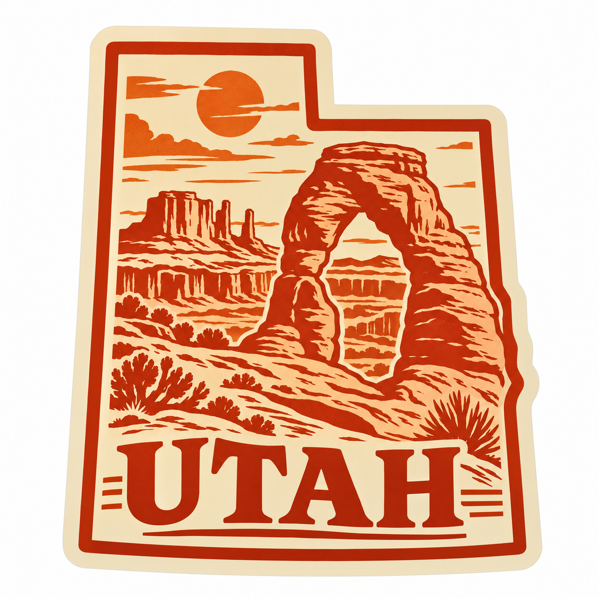 50 States Adventure Stickers | Vintage State Vinyl Decals